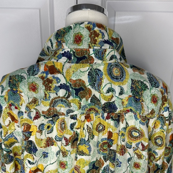 Abercrombie & Fitch 2Piece Colorful Paisley Crop Top & Cami Long Sleeve Size L - Picture 12 of 14